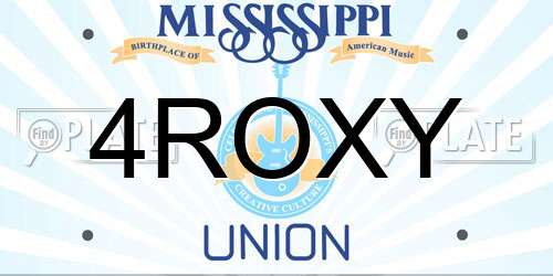 4ROXY Mississippi License Plate