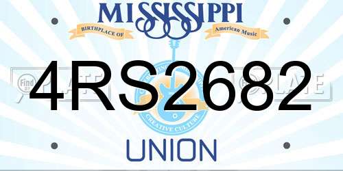 4RS2682 Mississippi License Plate