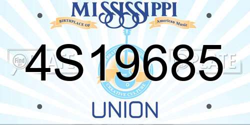 4S19685 Mississippi License Plate