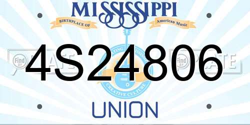 4S24806 Mississippi License Plate