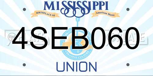 4SEB060 Mississippi License Plate