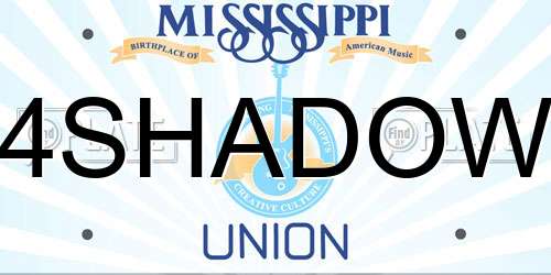 4SHADOW Mississippi License Plate