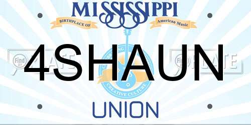 4SHAUN Mississippi License Plate