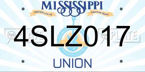 4SLZ017 Mississippi License Plate