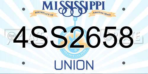 4SS2658 Mississippi License Plate