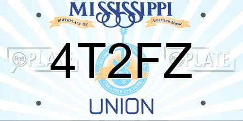 4T2FZ Mississippi License Plate