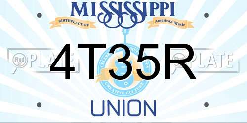 4T35R Mississippi License Plate