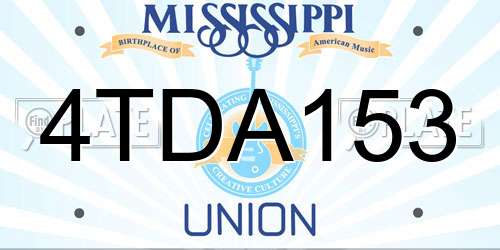 4TDA153 Mississippi License Plate