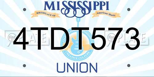 4TDT573 Mississippi License Plate