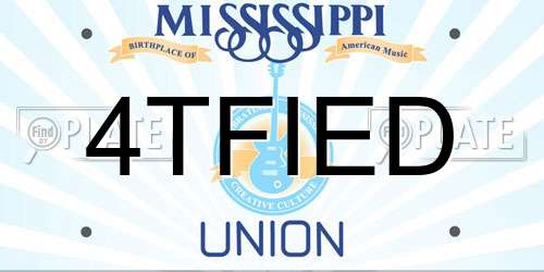 4TFIED Mississippi License Plate