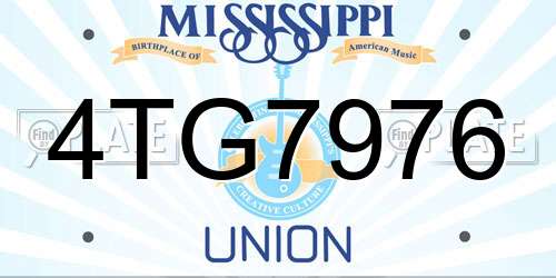 4TG7976 Mississippi License Plate