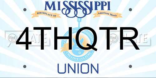 4THQTR Mississippi License Plate