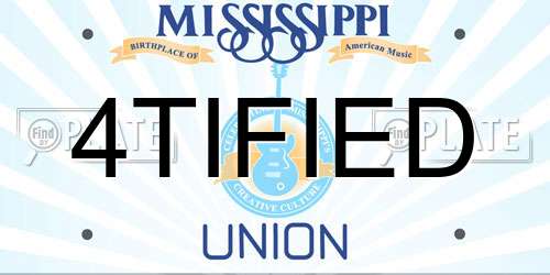 4TIFIED Mississippi License Plate