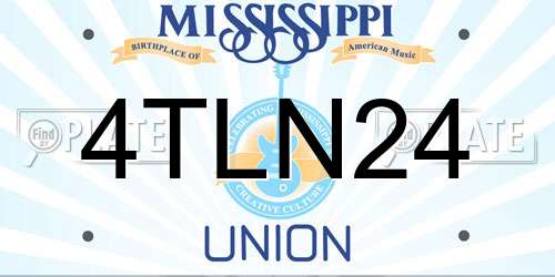 4TLN24 Mississippi License Plate