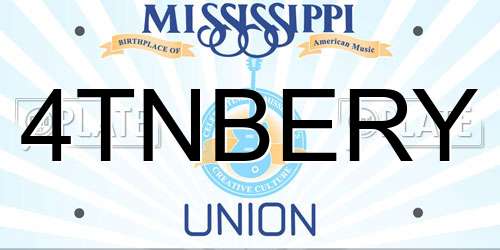 4TNBERY Mississippi License Plate