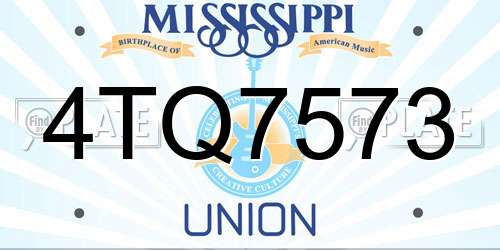 4TQ7573 Mississippi License Plate