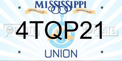 4TQP21 Mississippi License Plate