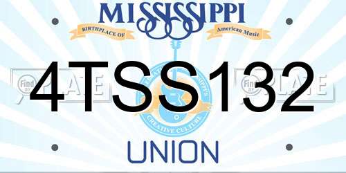 4TSS132 Mississippi License Plate