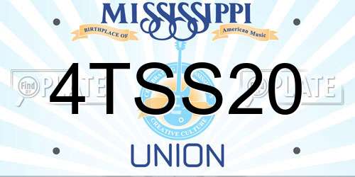 4TSS20 Mississippi License Plate