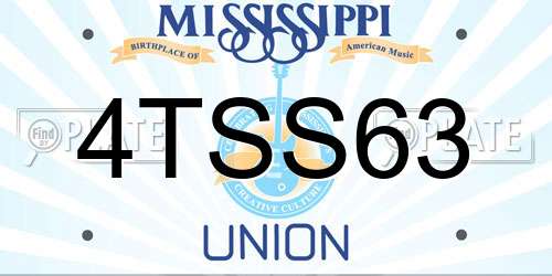 4TSS63 Mississippi License Plate