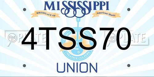 4TSS70 Mississippi License Plate