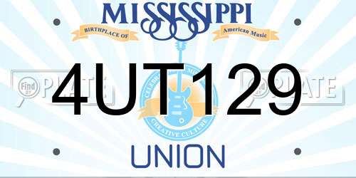 4UT129 Mississippi License Plate