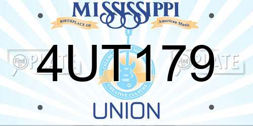 4UT179 Mississippi License Plate