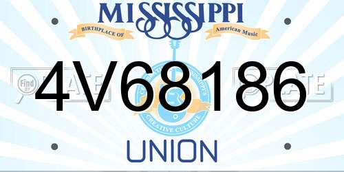 4V68186 Mississippi License Plate