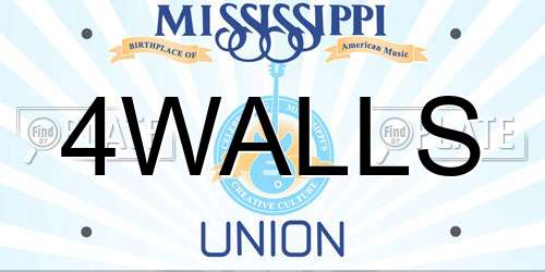 4WALLS Mississippi License Plate