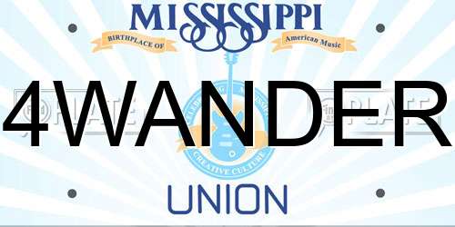4WANDER Mississippi License Plate