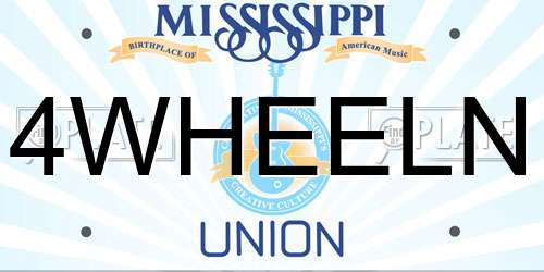 4WHEELN Mississippi License Plate