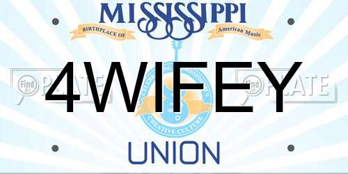 4WIFEY Mississippi License Plate