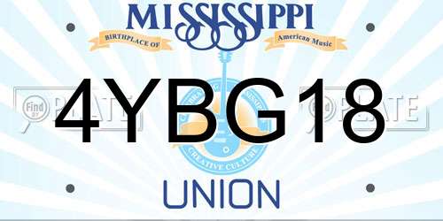 4YBG18 Mississippi License Plate
