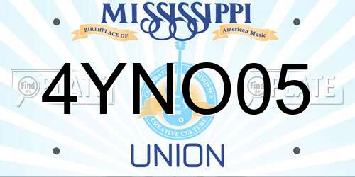 4YNO05 Mississippi License Plate