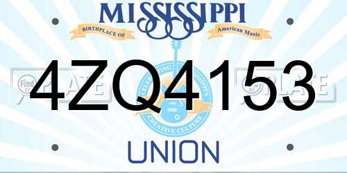 4ZQ4153 Mississippi License Plate