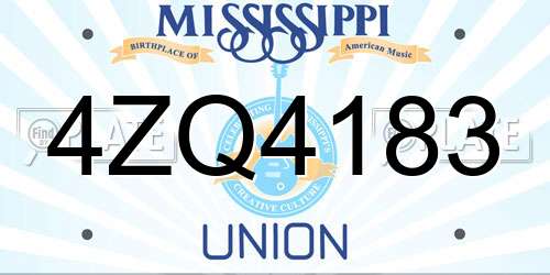 4ZQ4183 Mississippi License Plate