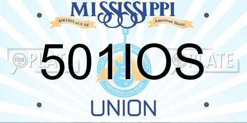 501IOS Mississippi License Plate
