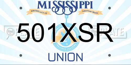 501XSR Mississippi License Plate