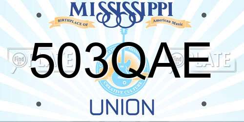 503QAE Mississippi License Plate