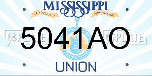 5041AO Mississippi License Plate