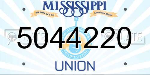 5044220 Mississippi License Plate