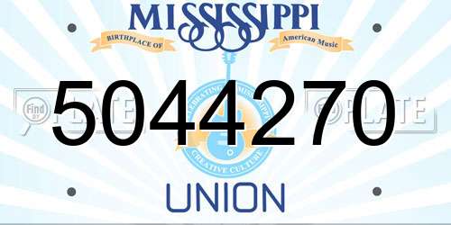 5044270 Mississippi License Plate