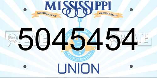 5045454 Mississippi License Plate