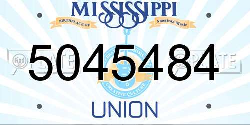 5045484 Mississippi License Plate