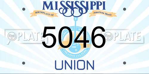 5046 Mississippi License Plate