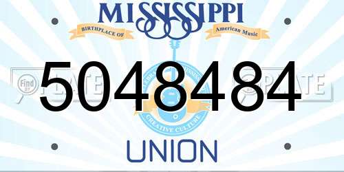 5048484 Mississippi License Plate