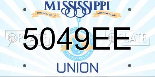 5049EE Mississippi License Plate