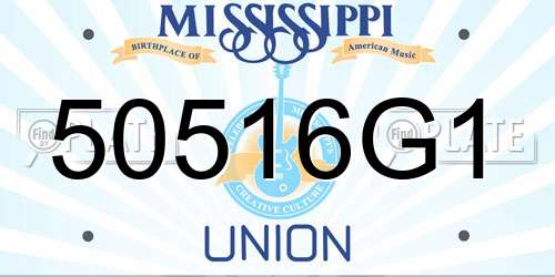 50516G1 Mississippi License Plate