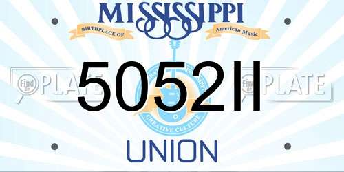 5052II Mississippi License Plate