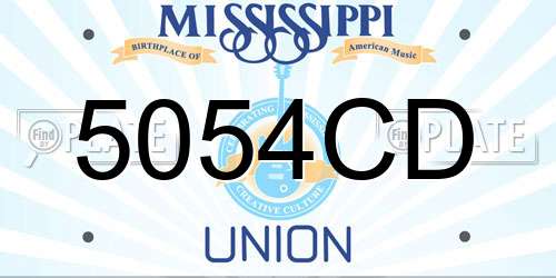 5054CD Mississippi License Plate